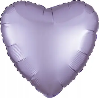 Balon folie Silk Lustre Heart, formë zemre, pastel, lejla
