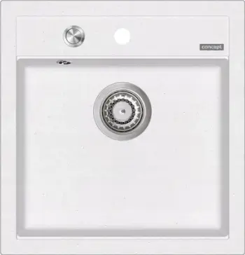Lavabo kuzhine granit Concept DG00C50wh, tas i vetëm, PUSH-IN, e bardhë