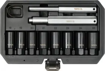 Set çelësa goditës Yato YT-060302, 8 copa, 18-25mm, i zi