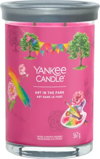 Qiri dekorativ Yankee Candle Art in the Park, 567g, aromë florale, rozë