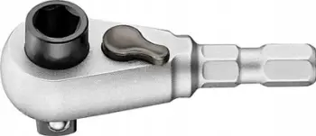 Kokë ratchet Teng Tools RHA14, insert 1/4" 6.35 mm, përfundim krom, argjendtë