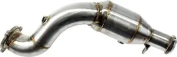 Downpipe TurboWorks për Mercedes C-Class W204 C180 C200 C250, çelik inoks, turbo benzinë, argjendtë