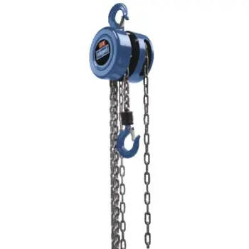 Vinç manual me zinxhir Scheppach CB01, kapacitet 1000kg, lartësi ngritjeje 3m, blu