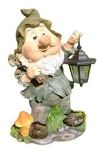 Statujë dekorative Garden Line Dwarf NF201455-1, xhuxh me fener, shumëngjyrëshe