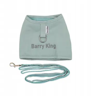Set parzmore me zinxhir për qen Barry King L, najlon, blu e hapur