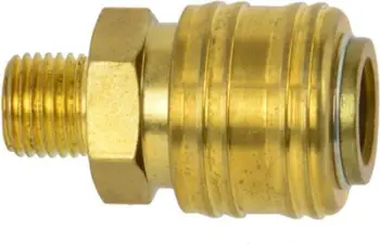 Kupletë pneumatike GEKO 1/4", filetë e jashtme, bronz i nikluar