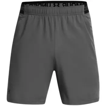 Pantallona të shkurtra Under Armour Vanish Woven 6", trening për meshkuj, poliester, gri e zezë