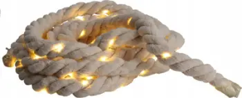 Drita dekorative LED Home Styling Collection, litar jute 4 m, 60 LED, dritë e ngrohtë