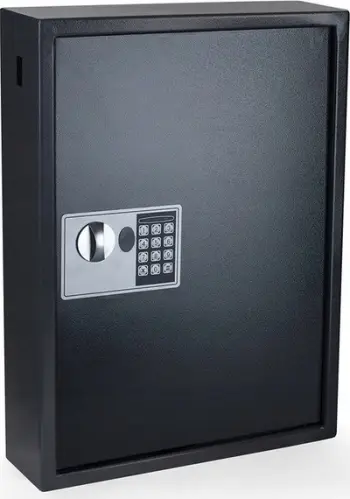 Kasafortë çelësash High Security, 100 çelësa, bravë elektronike, e zezë