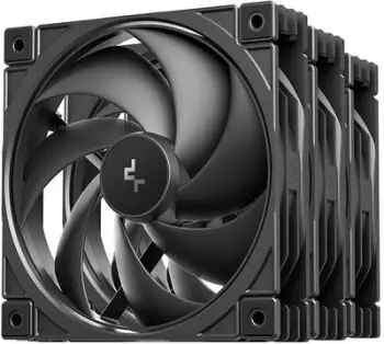Ventilator për kasë DeepCool FD12 V2, set 4x120mm, PWM, i zi