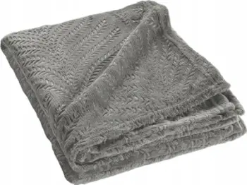 Batanije dekorative Nelia, flanel poliester, 125x150cm, gri