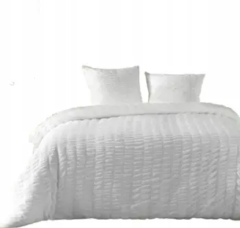 Set mbulesash krevati Bricoline Plissia, 240x220 cm, mikrofibër, e bardhë