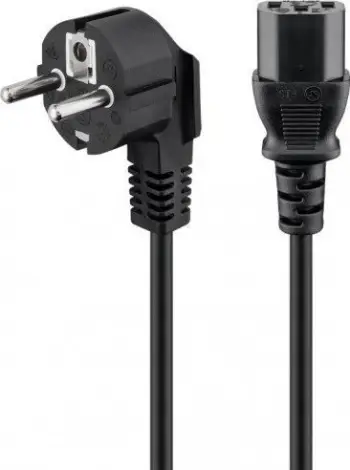 Kabllo rryme Wentronic Goobay 50078, 2.5m, prizë këndore Type F në C13, e zezë