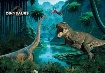 Mbrojtëse tavoline Teka Dinosaur Derform, karton i fortë, dizajn dinosaur, shumëngjyrëshe