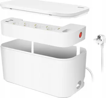 Shirit prizash LogiLink, 4x Schuko 1x Euro, 2x USB A 1x USB C, i bardhë