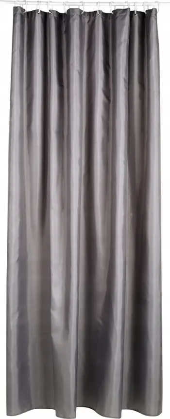 Perde dushi 5Five Colours, poliester, 12 unaza, gri