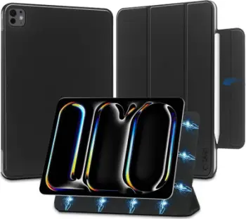Kapak tabletë Tech-Protect SmartCase Magnetic, për iPad Pro 11" 2024, me mbajtëse stylus, i zi