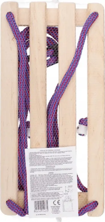 Lëkundëse druri Malimas Wooden Board Swing MIX, për fëmijë, për kopsht, shumëngjyrëshe