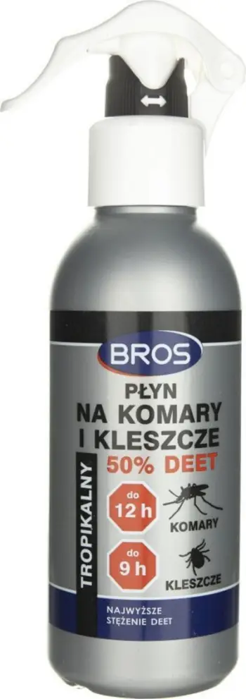 Repelent kundër mushkonjave dhe rriqrave BROS, 130ml, për trup dhe veshje