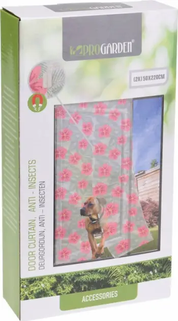 Rrjetë kundër mushkonjave Progarden Tropical Flowers, për dyer ballkoni, 220 x 50 cm, shumëngjyrëshe, set 2 copë