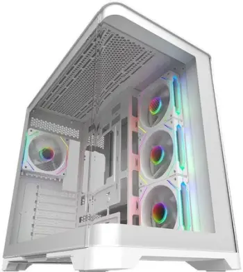 Kasa PC Europa White, ATX Mid Tower, ARGB, xham i temperuar, e bardhë