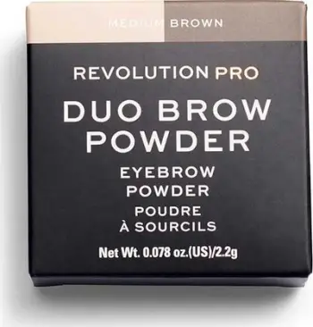Pudër për vetulla Makeup Revolution Revolution Pro, vegan, 22g, kafe mesatare