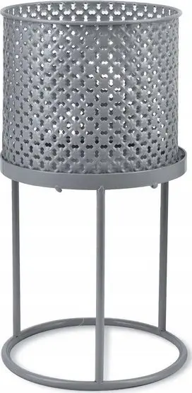 Mbajtëse vazoje Lumarko Cover On Stand, metal, 19x22.5-37.5cm, gri