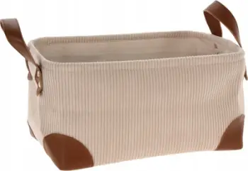 Shportë ruajtjeje Home Collection, 30 x 20 x 15 cm, velur, bezhë