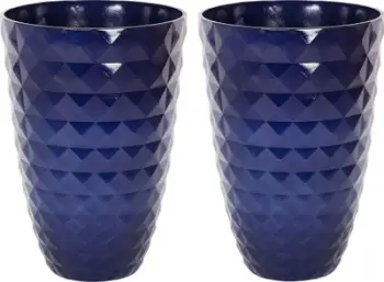Set vazo lulesh FERIZA, 2 copë, 35 cm, blu navy