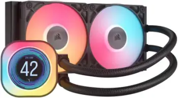 Ftohës ujor CPU CORSAIR iCUE LINK TITAN 240 RX LCD, 240mm, RGB, i zi