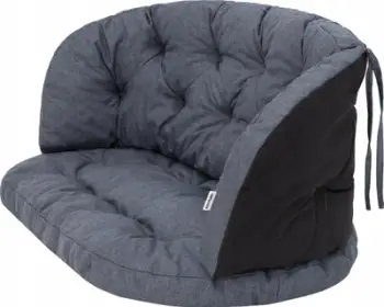 Jastëk divani ratani Hobbygarden Amanda Prestige, 100x50 cm, set ulëse dhe mbështetëse, blu navy