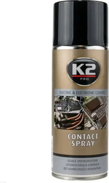 Spray pastrues kontakti K2 Contact Spray, 400ml, për elektrike dhe elektronike, i zi