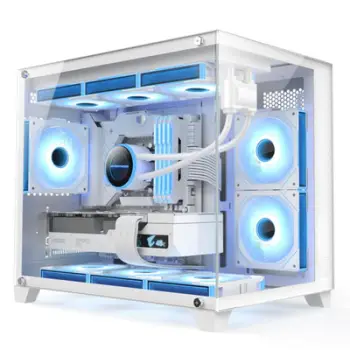 Kasa gaming 1STPLAYER MV6 TP, micro ATX, me ventilator, e bardhë