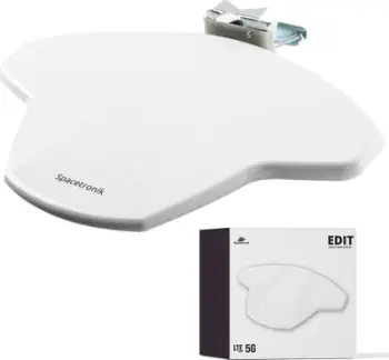 Antena TV Spacetronik DVB-T2 EDIT LTE 5G, për shtëpi dhe camper, pjatë + antenë