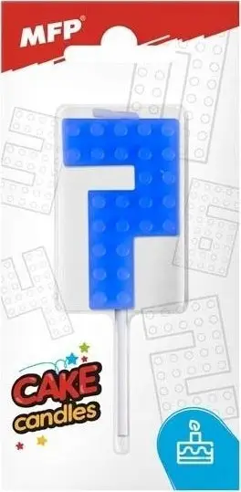 Qiri dekorativ numër 7, formë bllok, blu