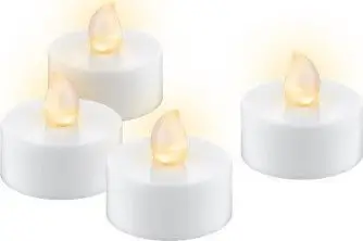 Set qirinj LED Goobay 49868, 4 copë, me timer, të bardhë