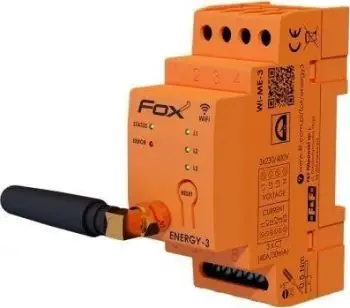 Monitor energjie F&amp;f Fox Wi-Fi 3F, trefazor, 40A, i bardhë