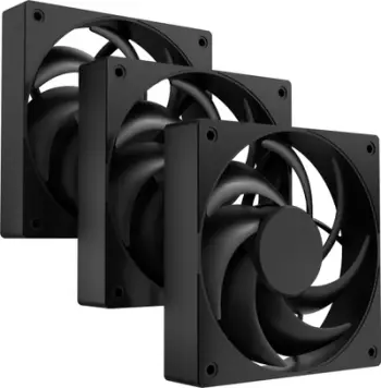 Ventilatorë kasë Fury SAI S12 PWM, 120mm, set 3 copë, të zinj