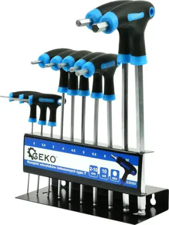 Set kaçavidash hekzagonale T, Geko G30590, 10 copë, 2-10 mm