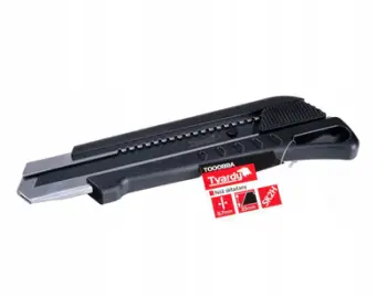 Thikë prerëse dore Tvardy TO0088A, teh segmentesh 25mm, trup ergonomik, e zezë