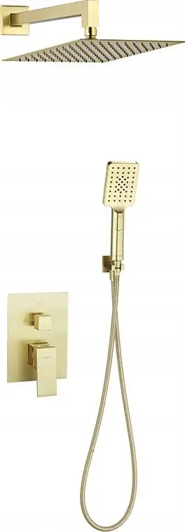 Set i fshehtë dushi Valvex Ars 2420270, bateri për vaskë dhe dush, ngjyrë ari mat