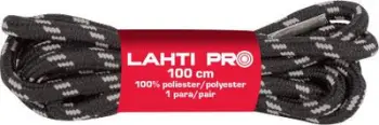 Lidhëse për këpucë pune Lahti Pro L904020P, 100 cm, 10 palë, të zeza / hirta