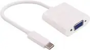 Adapter USB C në VGA MicroConnect USB3.1CVGAW, i bardhë