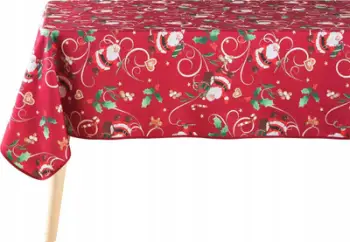 Mbulesë tryeze Douceur d'intérieur Christmas, 150x240 cm, poliester, e kuqe