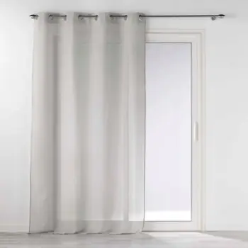 Perde me unaza Douceur d’intérieur, 140x240 cm, poli pambuk, gri e çelët