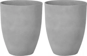 Set vazo lulesh Beliani Croton, 2 copë, 43cm, gri