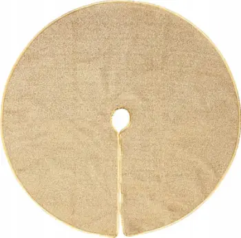 Tapet nën pemë Atmosphera Rug Under Christmas Tree, Ø 90 cm, poliester, i artë me shkëlqim