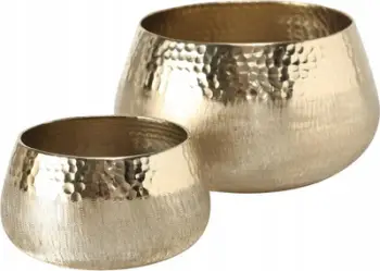 Set fenerësh dekorativ Home24 Lukeria, 2 copë, metal, në ngjyrë ari