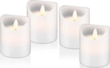Set qirinj LED Goobay 74365, 4 copa, me timer, të bardhë