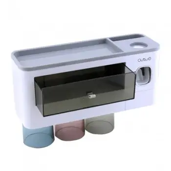 Dispenser paste dhëmbësh me sirtar dhe gota. ECOCO